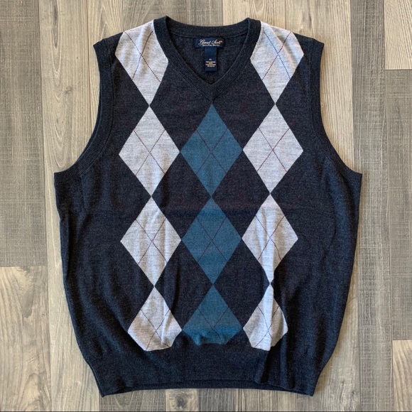 Garret Scott Other - Garret Scott Argyle Merino Wool Vest